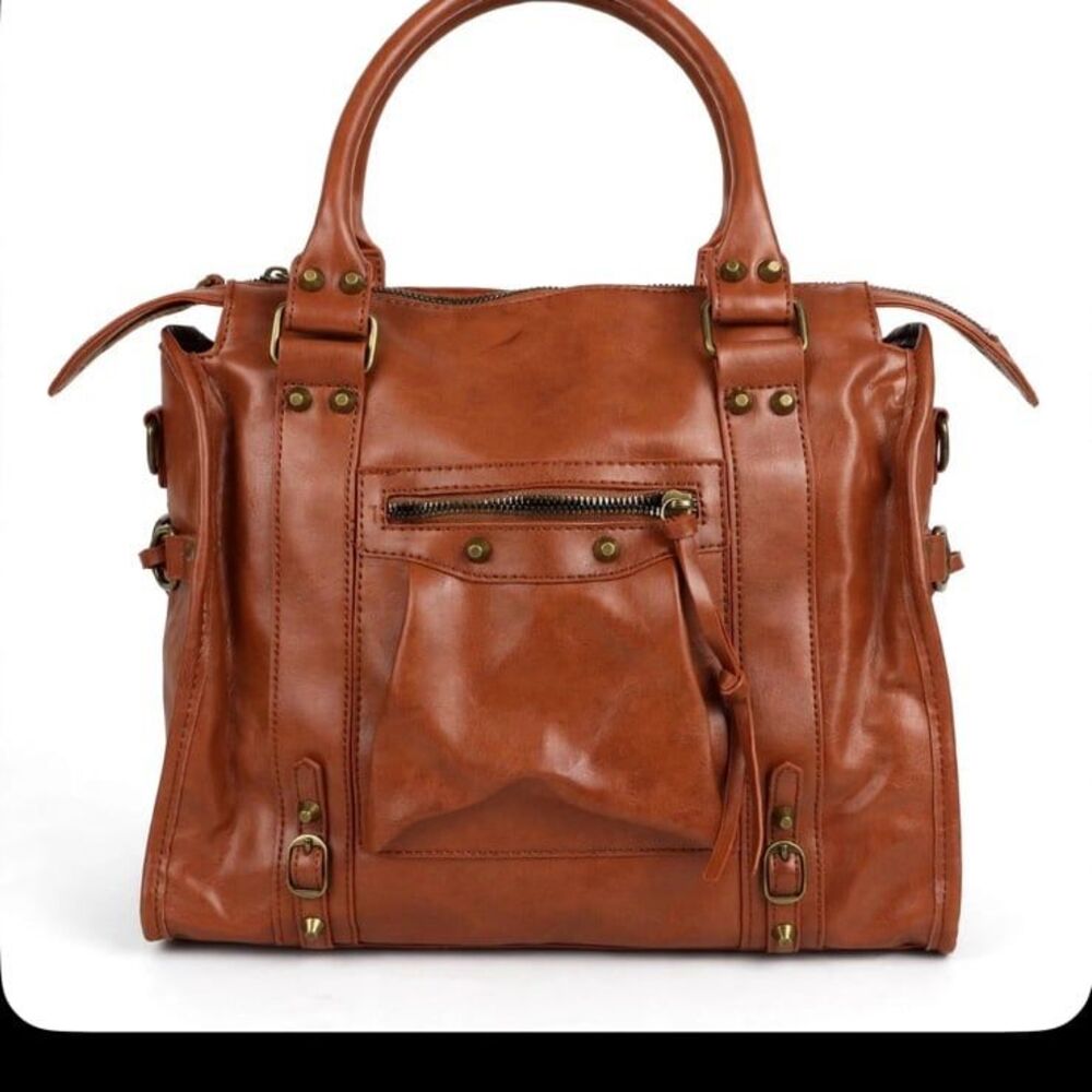 Storm Rock Leather Satchel Handbag Vintage Retro Boho Satchel Dark Academia